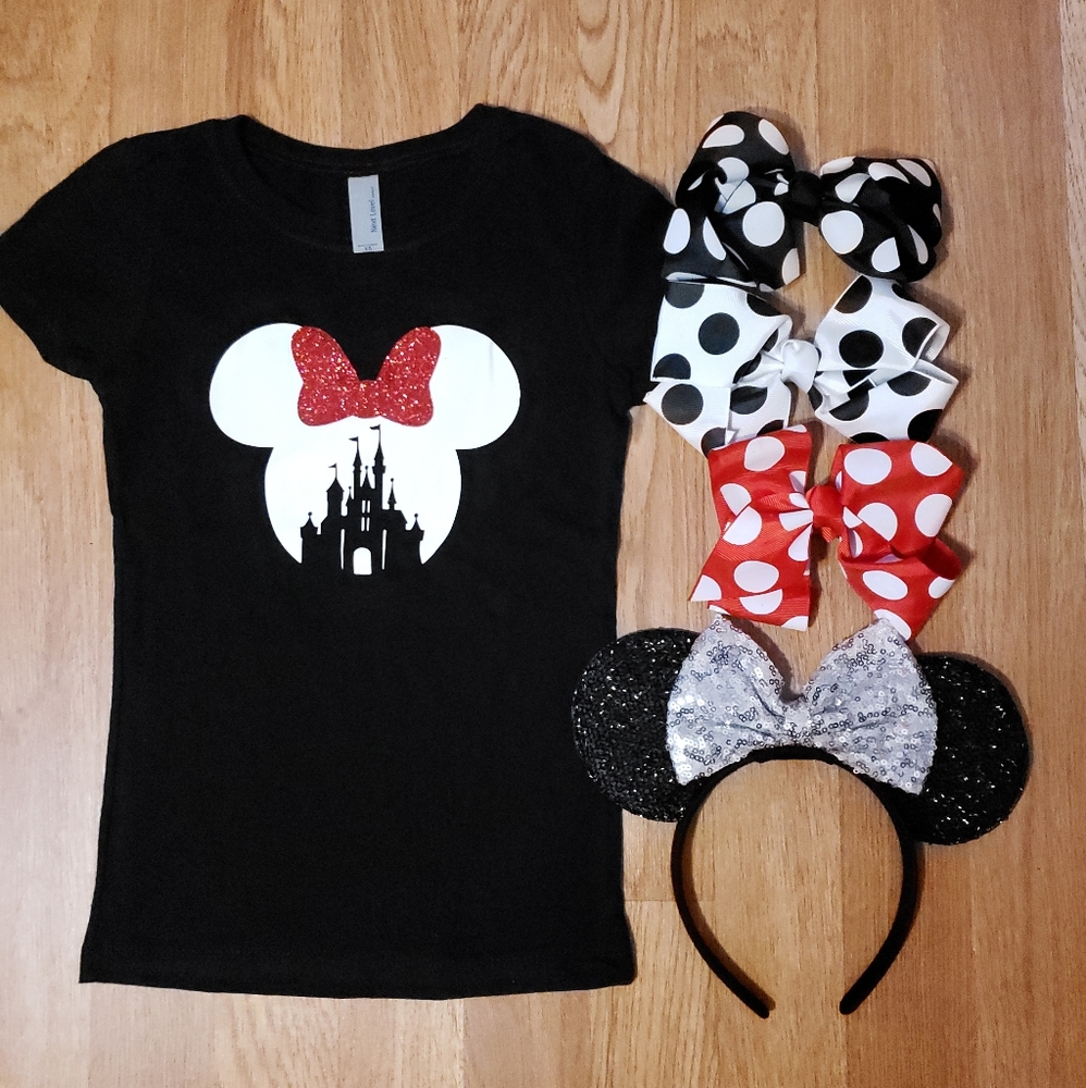 Disney Minnie Mouse Bow Headband Tshirt